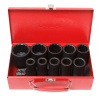 Набор головок ударных глубоких,10 предметов 3/4" 12гр.(17,19,22,24,27,30,32,36,41,46мм),в метал. кей. Большой выбор на сайте Трейдимпорт