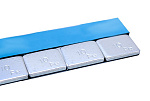 Грузики клеящиеся стальные с оцинковкой DC-Fe-080 (1*100шт) 5-10 гр (синий скотч) НОРМ